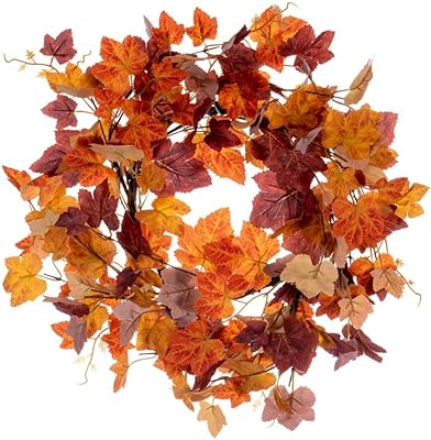 Amazon.com: Winlyn 4 Pcs Artificial Maple Leaves and Berries Candle ...