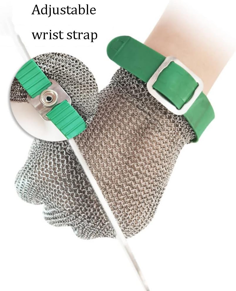 Cut Resistant Glove Heavy Metal Cut Resistant Gloves, Suitable for Kitchen/Garden/Slaughterhouse, Non-Slip, Wear-Resistant, Comfortable and Breathable (Size : 1pcs/XL)
