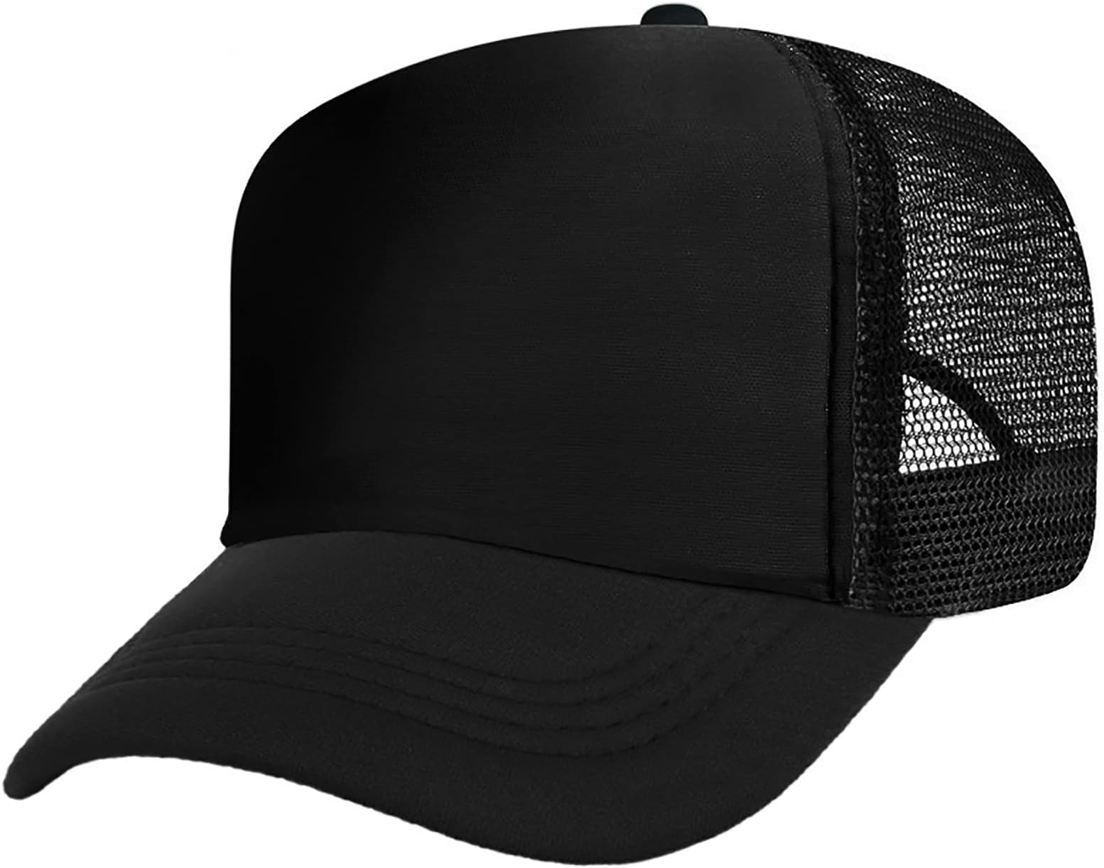 Opromo5 Panel Mid Profile Mesh Back Trucker Hat, 2 Tone Foam Trucker Snapback Cap