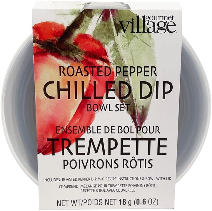 Gourmet du Village Roasted Pepper Dip Bowl Set, 3.1-inch Height