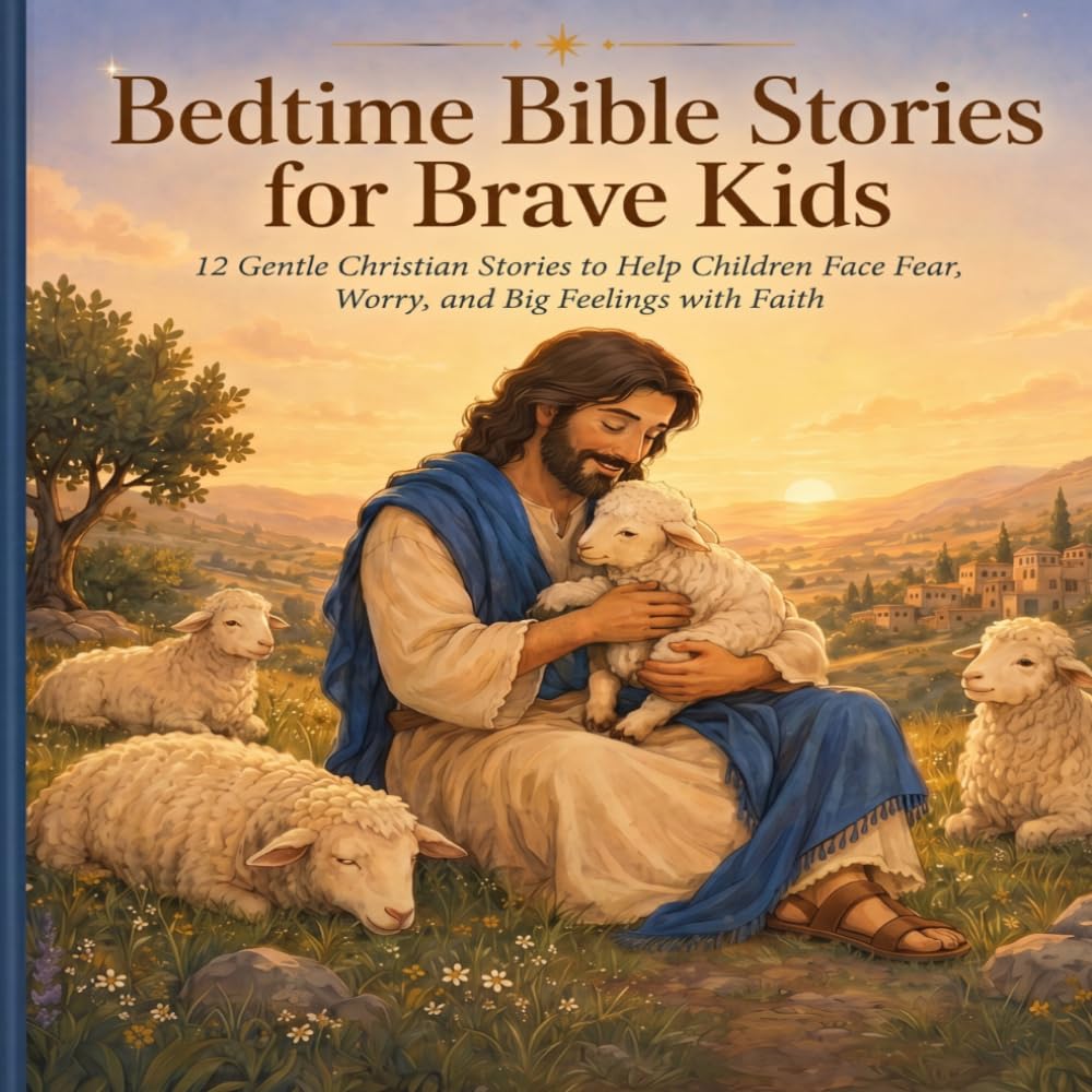 Bedtime Bible Stories for Brave Kids: 12 Gentle Christian Stories to Help Children Face Fear, Worry, and Big Feelings with Faith