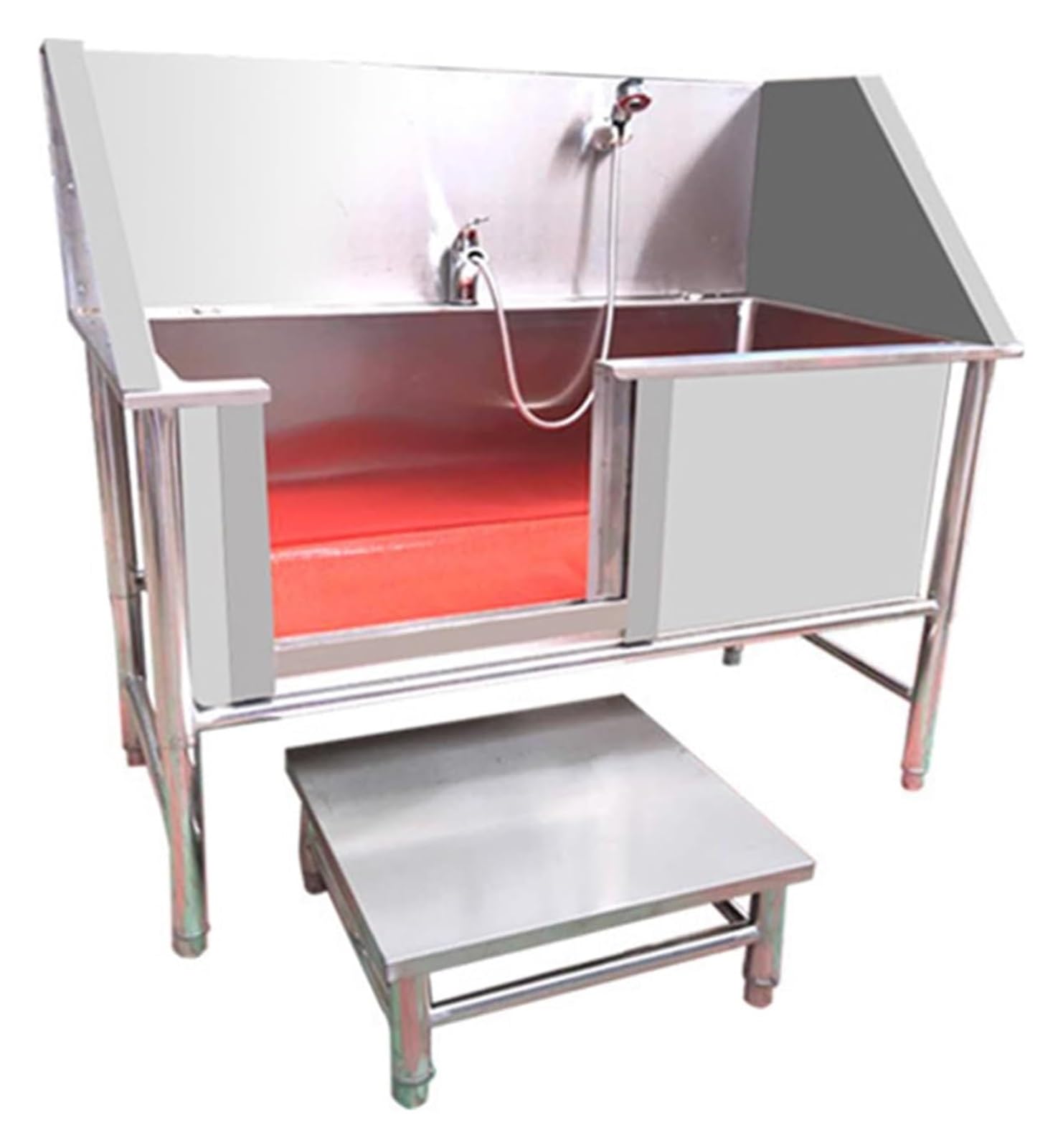 Stainless Steel Dog Grooming Tub,Professional Dog Bathing Station,Dog Cat Pet Grooming Bath Tub,Dog Washing Station,Dog Bathtub,Wash Shower Sink With Faucet,Grooming Bathtub Station(100cm/39.4in)