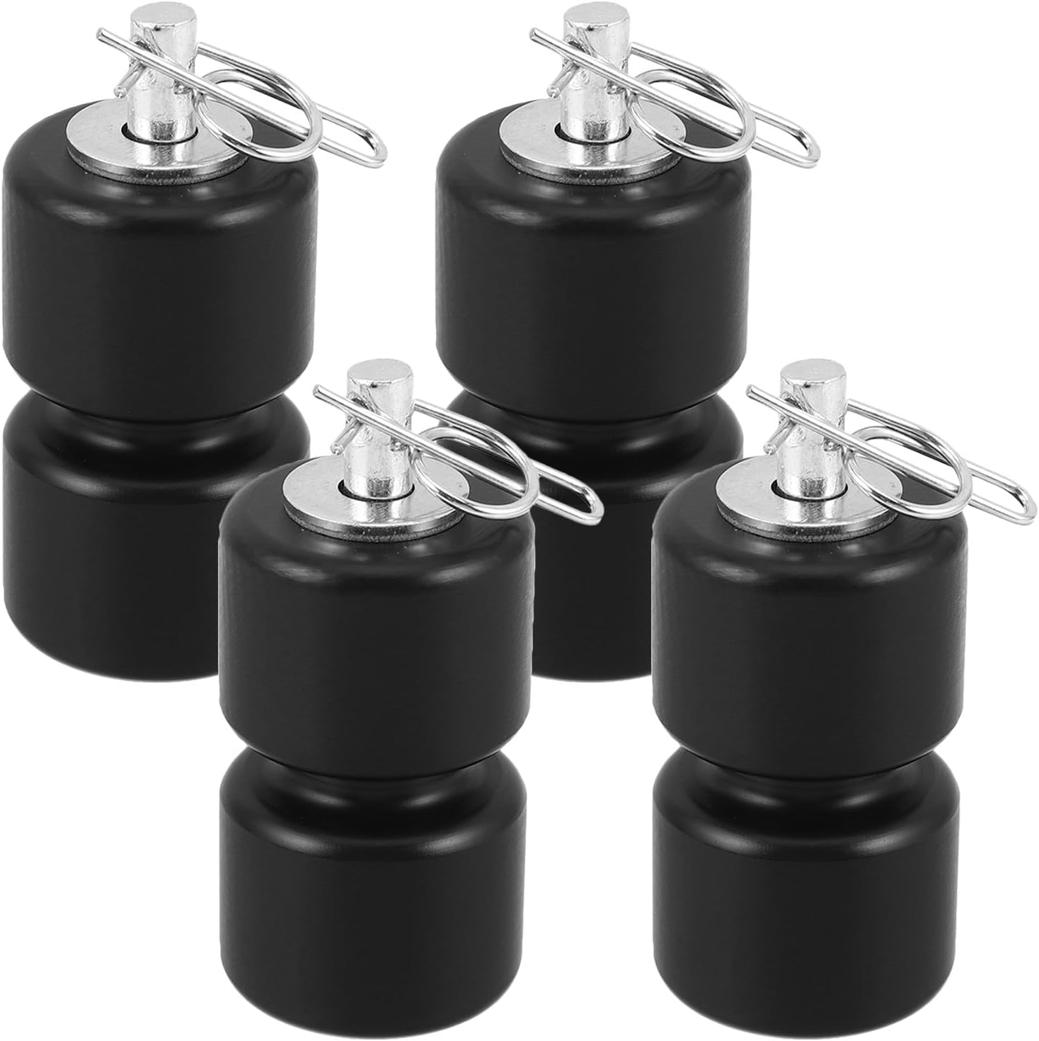 4 Sets Aluminum Alloy Trailer Gate Lifting Assist Roller Heavy Duty Tailgate Lift Rollers, Washers & Pins Kit for Trailer Gate Lift Parts & Easy Maintenance