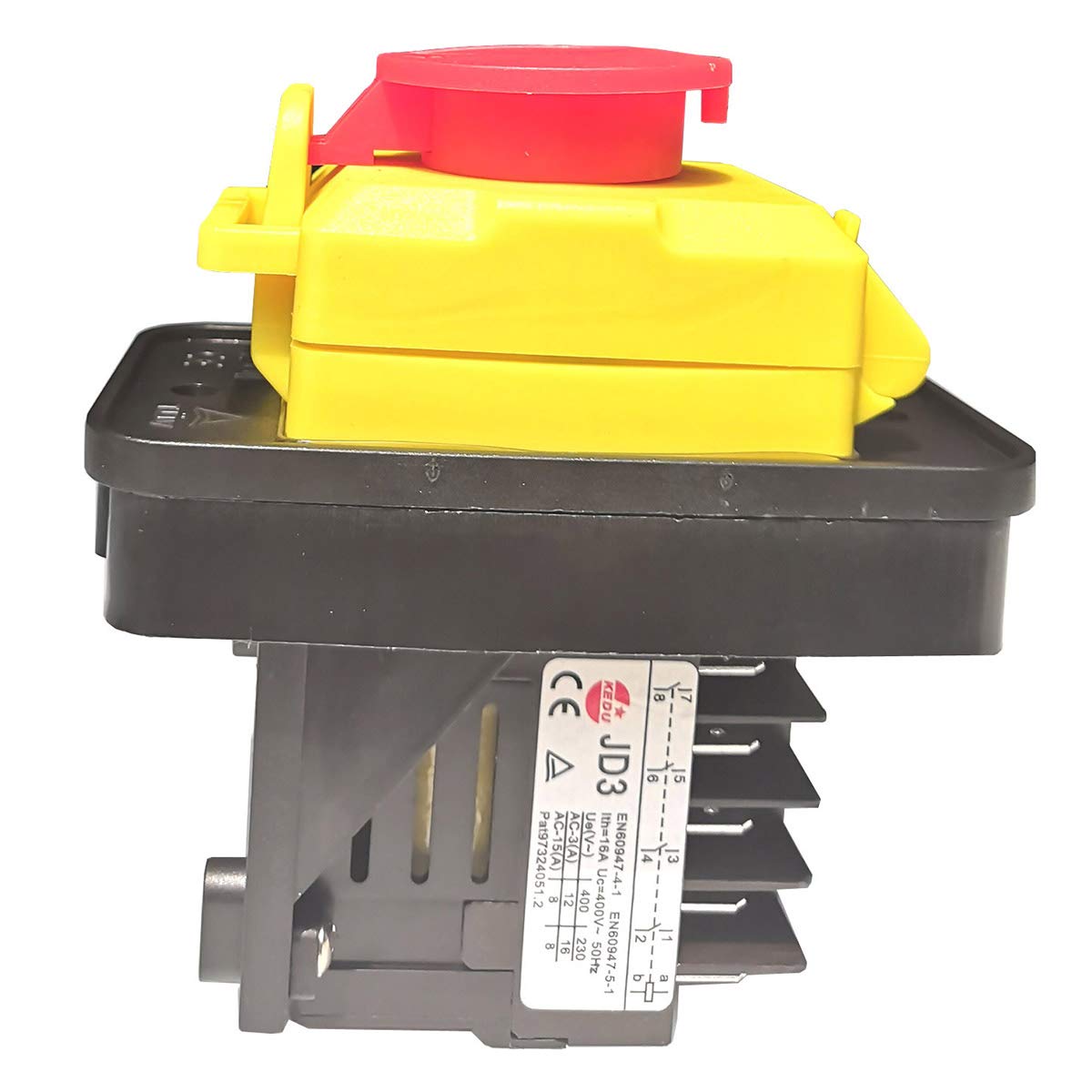 Interrupteur bouton-poussoir JD3 10 broches étanche avec couvercle 400V - 6