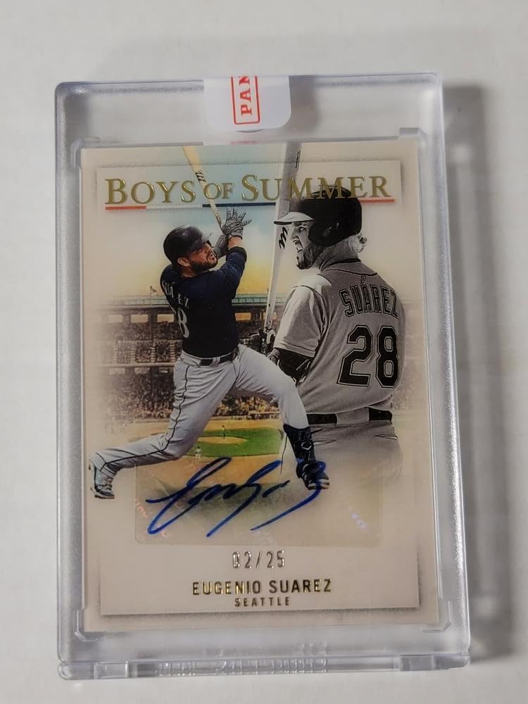 Baseball Trading Card MLB 2022 Panini Chronicles Boys of Summer Gold #18 Eugenio Suarez NM Near Mint 2/25 Mariners