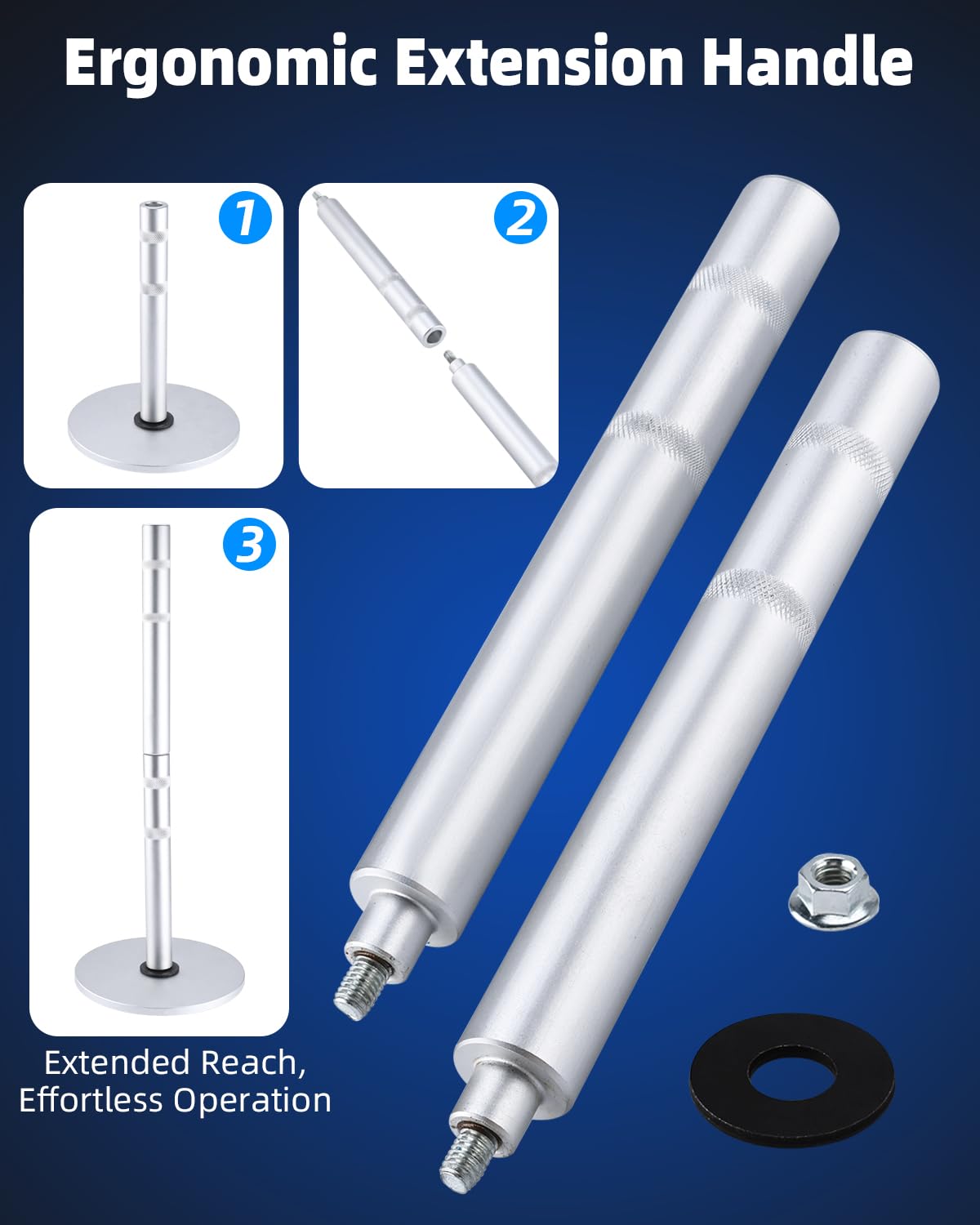 FreeTec 9-częściowy zestaw narzędzi do montażu pierścieni uszczelniających do samochodów ciężarowych, 122-160 mm (4-13/16"-6-5/16"), duże łożyska i pierścienie uszczelniające, kompatybilne z klasą 7 i