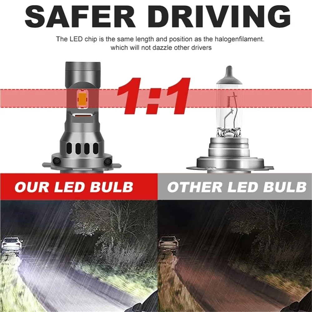 350W Turbo H7 LED CANBUS Światła 60000LM H4 H11 9012 9005 9006 Lampa 3580 CSP Bezprzewodowe żarówki samochodowe z wentylatorem(H7)