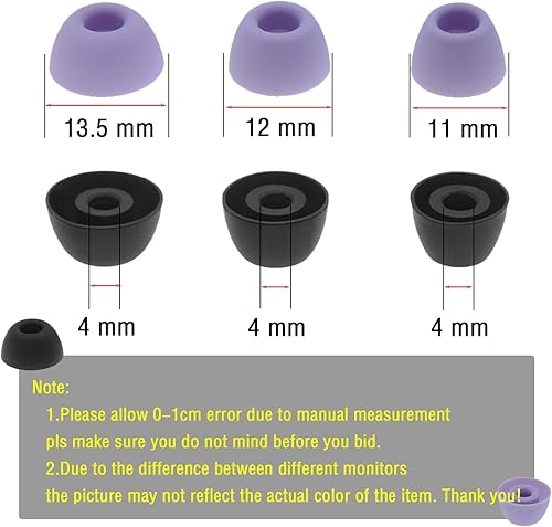 Miniatura 16 de Puntas de repuesto para auriculares compatibles con Samsung Galaxy Buds 2 Pro – Puntas de goma de silicona – S/M/L (negro) 6 pares