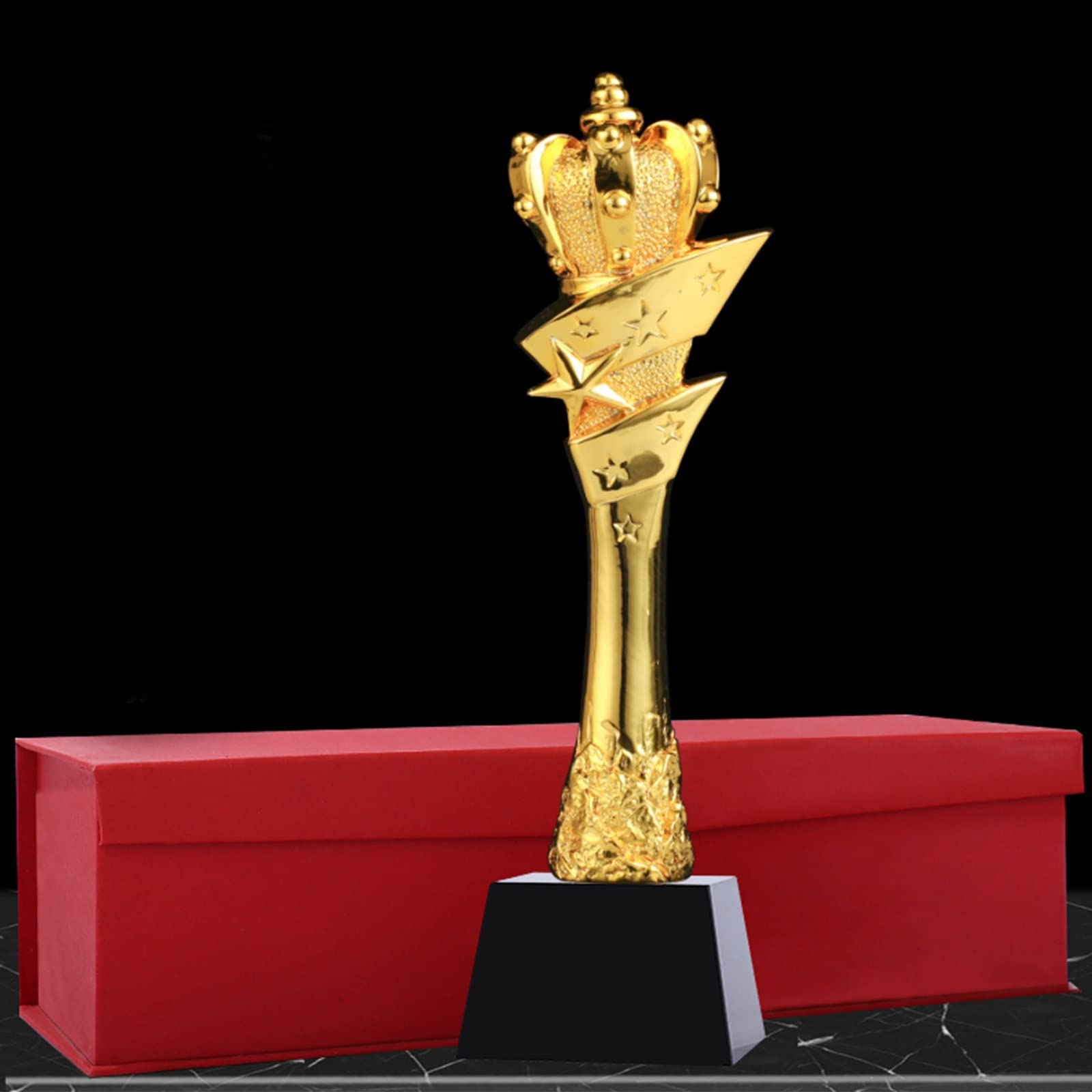 Trophée De La Couronne Trophée d'or Cadeau De Récompense De Réunion Annuelle Trophée D'excellent Employé Emballage De Boîte-Cadeau
