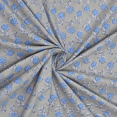 Image of 100% Cotton Single Bedsheet with 1 Pillow Cover | 240 TC Pure Cotton Flat Bed Sheet | Traditional Jaipuri Printed Bedding Set | Soft & Breathable | 60 x 90 Inch (Rangmahal Single 12)