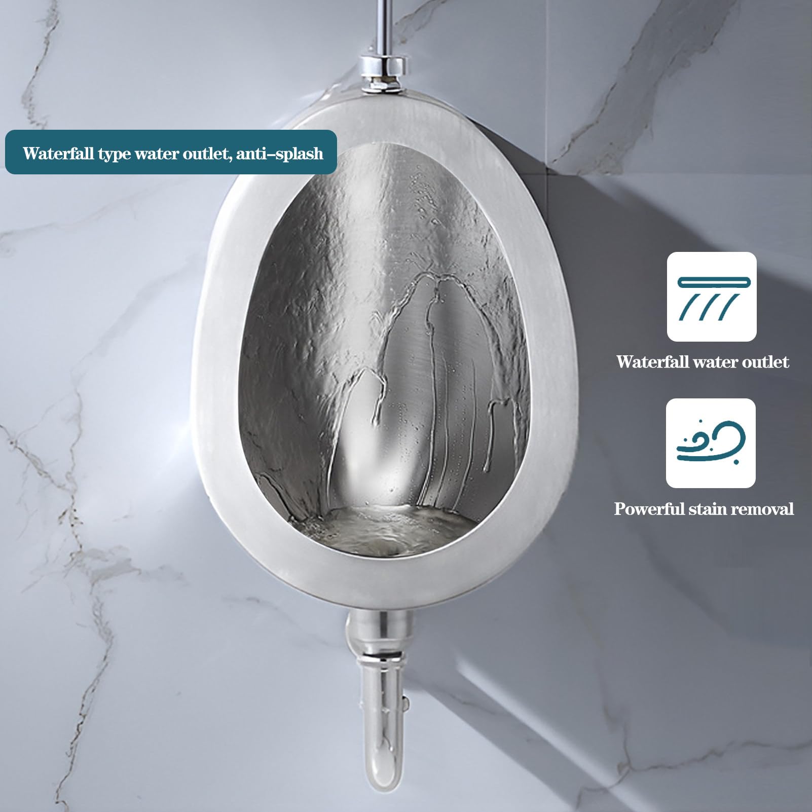 inless Steel 304 pisuar dla mężczyzn, naścienny, domowy / komercyjny pisuar z czujnikiem, system F, idealny do toalet publicznych, męski, 2 szt