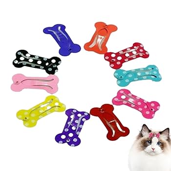 Amazon | ボーンヘアクリップ 犬や猫用 10個 骨の形 犬用 ヘア