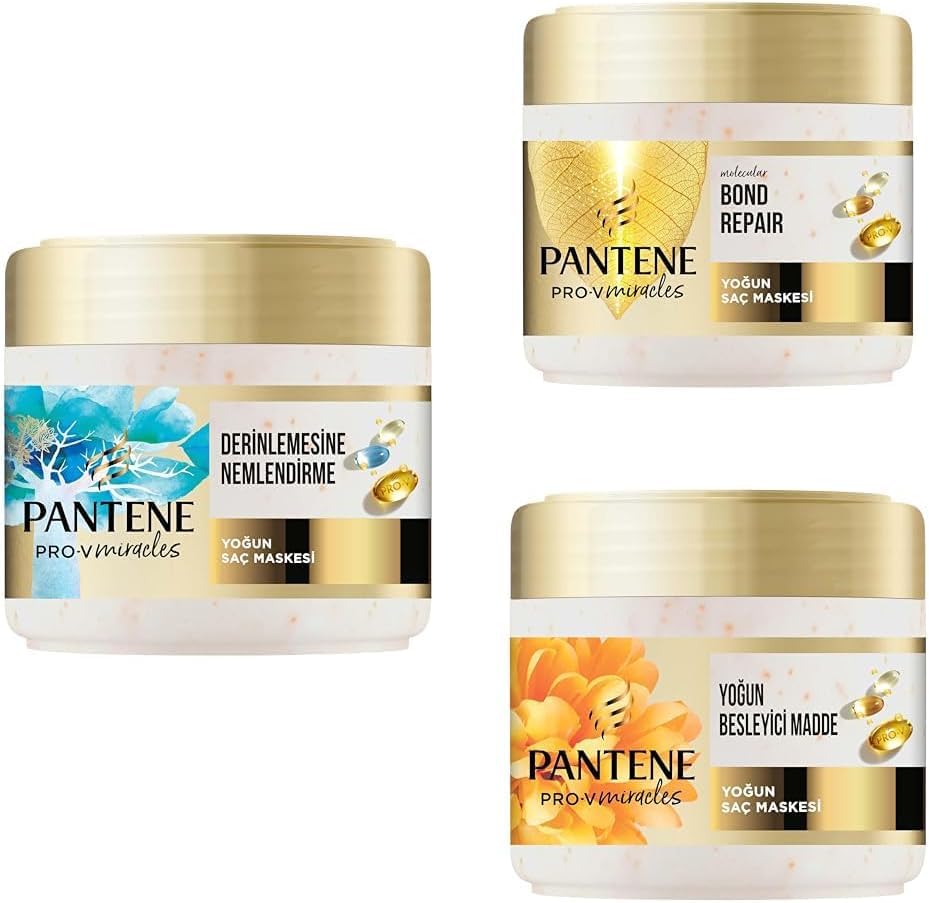 Pantene Pro-V Miracles 3'lü Maske Seti 5000 Pro-V Besleyici İnci ile