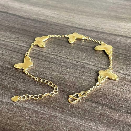 Fashion 18K Gold Plated Butterfly Adjustable Link Chain Bracelet4