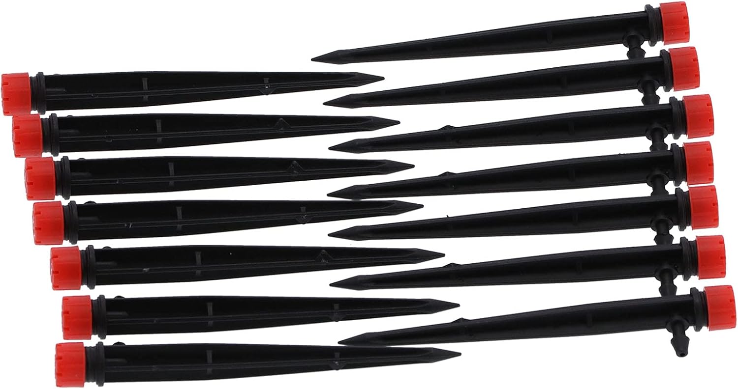 200PCS Adjustable Irrigation Drippers, 360 Degree 8 Hole Drip Emitters for Precise Watering, Durable Plastic Material, Easy Installation, Ideal for Gardens, Farms, Lawns, Greenhou