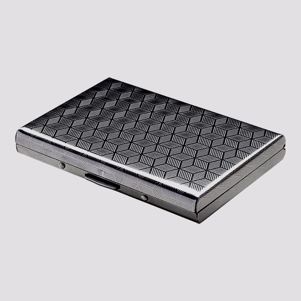 BONBURY 06 Slots Metal RFID Blocking Metal Credit Card Holder Wallet for Men Women (Black-10cm x 7cm x 1.5cm ,) Assorted