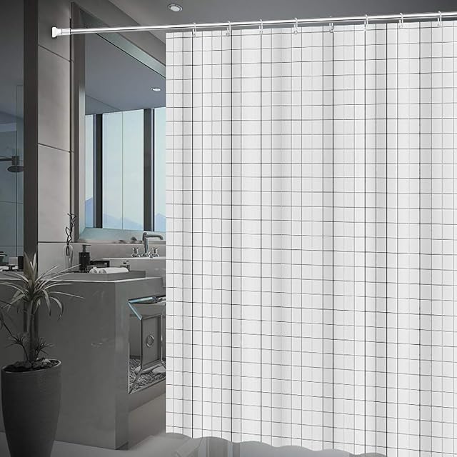 Eco Memos Shower Curtains Mould Proof Resistant - Blue Nautical Extra Long Bathroom Shower Curtains Anti Bacterial 220CM/ 240CM Drop - 180/200/220/240 CM
