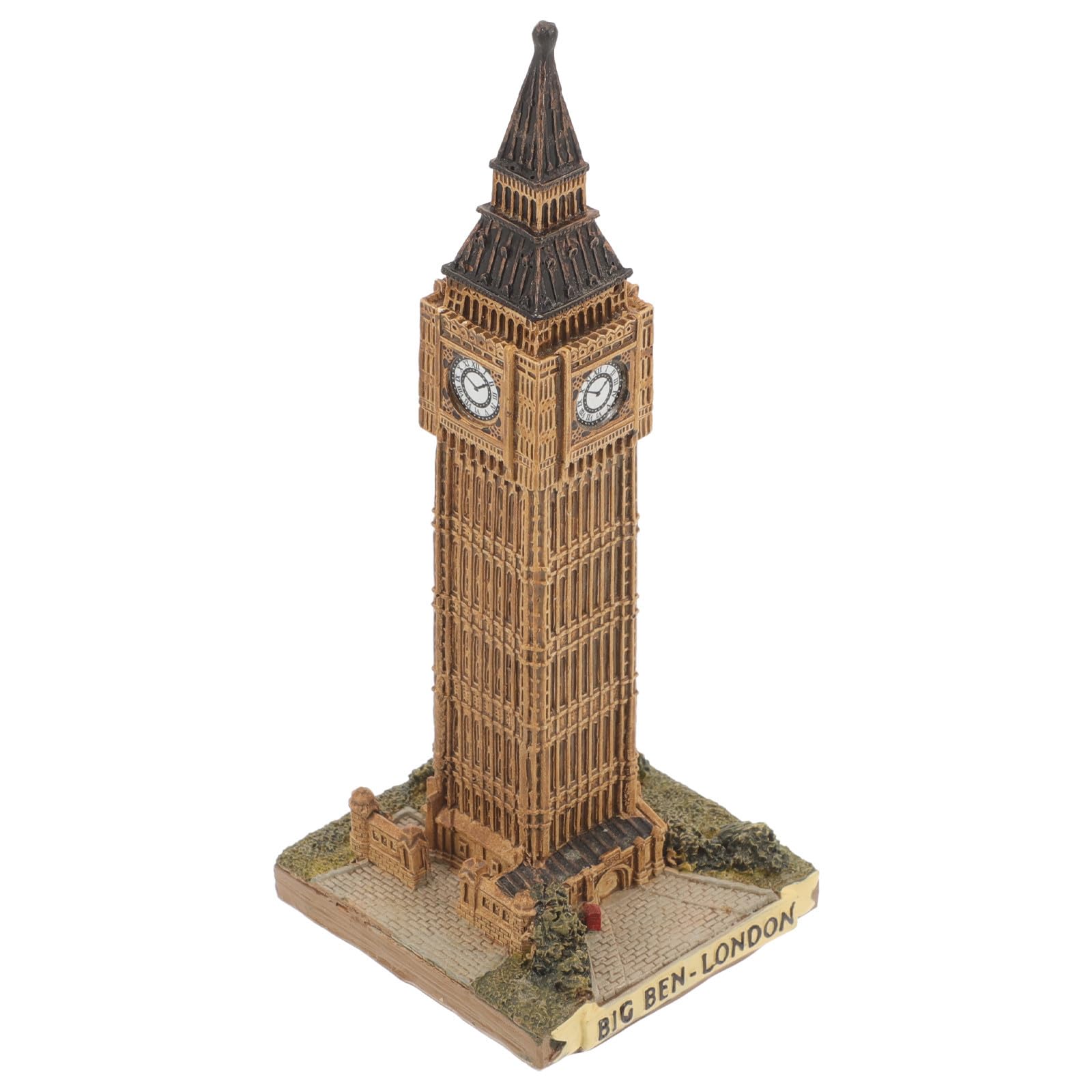 Escultura de Reloj de Londres en resina vintage grande para decoración de casa y escritorio de oficina