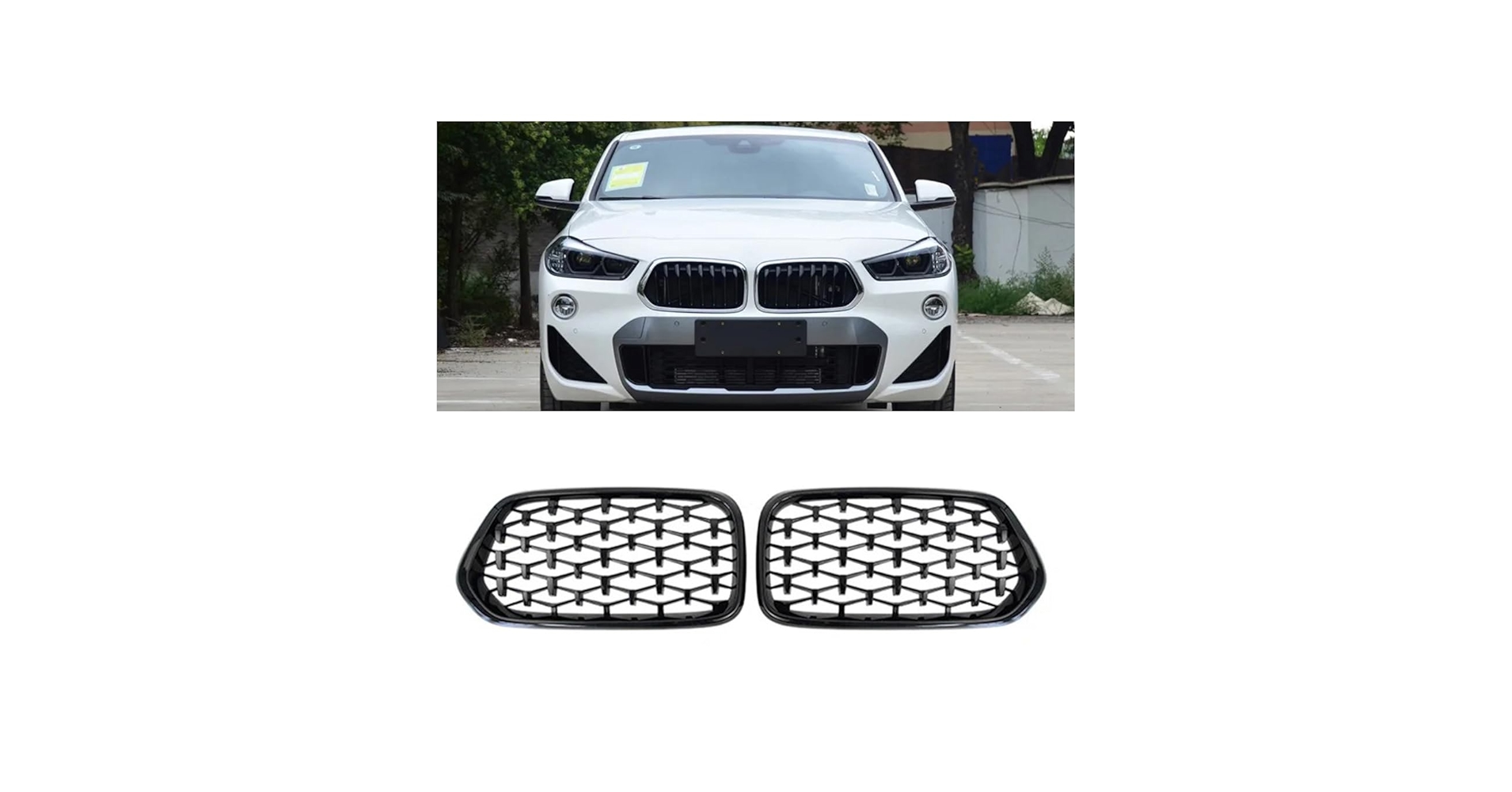 【純正】BMW X2 xDrive20i キドニーグリル BMW BMW純正 ブラック・キドニー・グリル (メッシュ) (ブラック