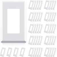 Vista 20 de ELEGRP Placas de pared decorativas sin tornillos de 1 banda, cubierta de placa frontal termoplástica irrompible para interruptor de salida