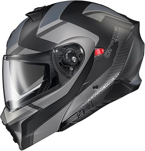 ScorpionEXO GT930 - Casco integral transformador de cara completa para motocicleta para adultos, con bolsillos para altavoces con Bluetooth,