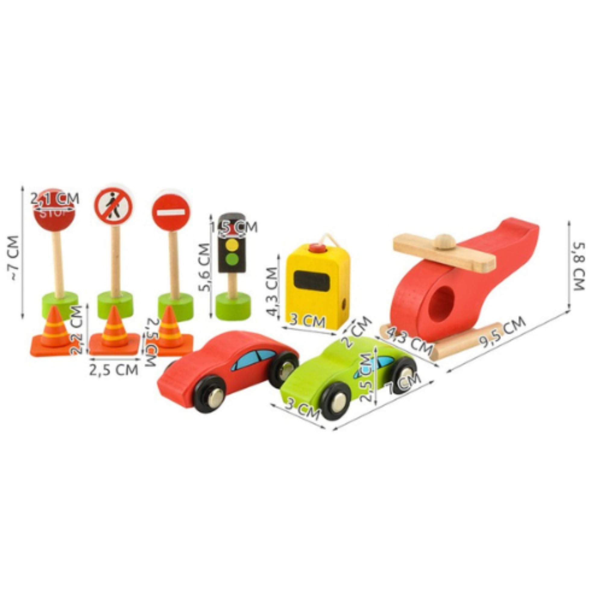 Holzparkhaus - Parkhaus aus Holz - Parkplatz mit Aufzug - Parken - Inklusive Zubehör - 48x36x42cm