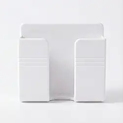 Suporte de Parede para Celular e Controle Remoto Autoadesivo Branco Instalação Sem Furos Ideal para Paredes Lisas