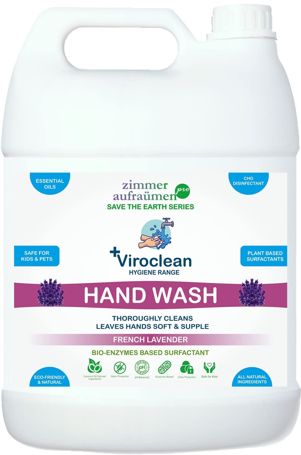 Zimmer Aufraumen Pro Hand Wash Lavender 5Lit. Bio Enzymes Based Surfactan (B0BJ92VZXT) Amazon Price History, Amazon Price Tracker