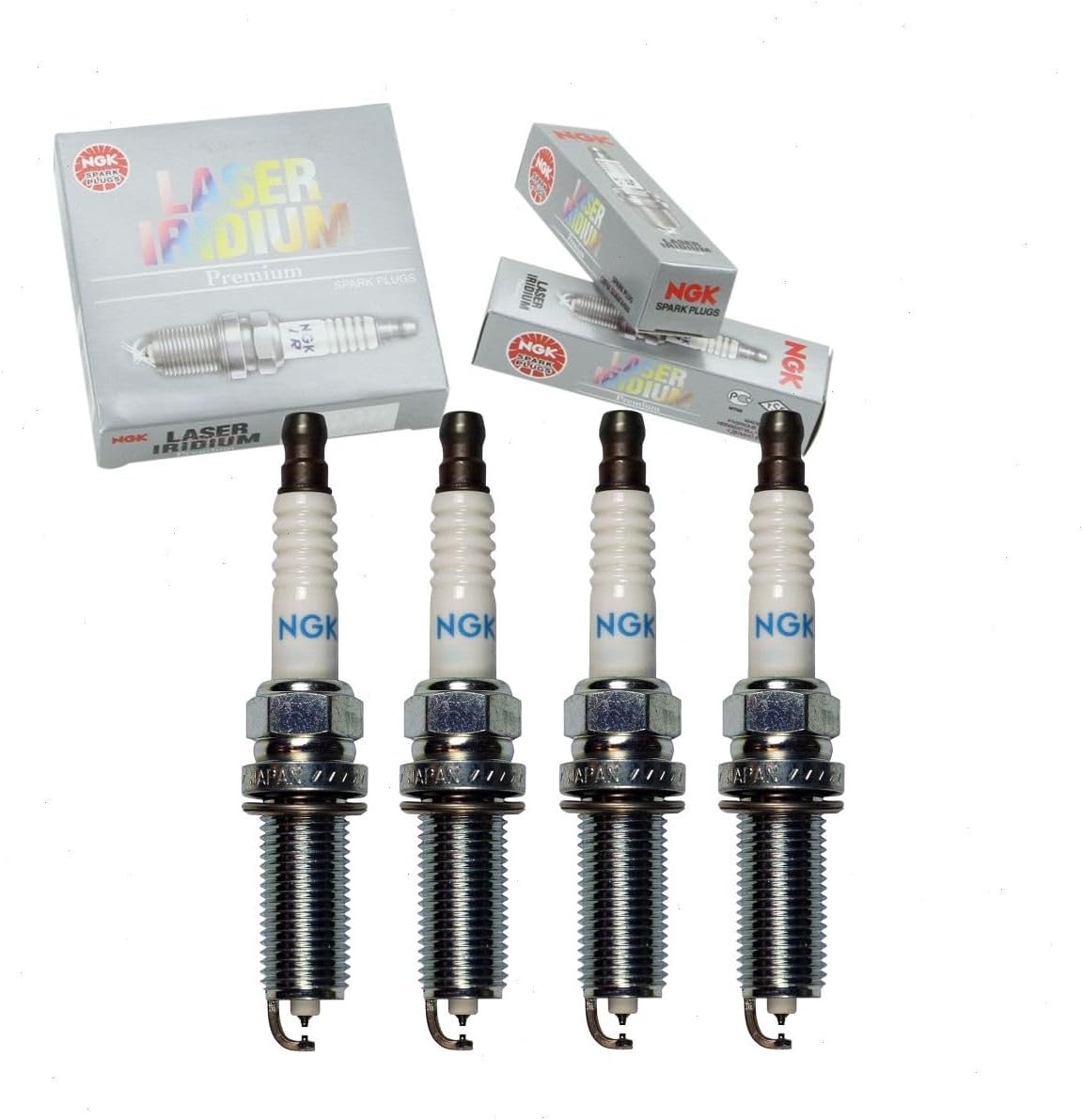 4 pc NGK Laser Iridium Spark Plugs compatible with Honda Civic 2.0L L4 2016-2020