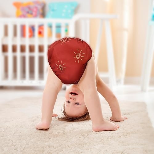 Miniatura 6 de Juego de pañales de tela para bebé, paquete de 4 con 4 insertos y 1 bolsa de separación húmedaseca, pañales reutilizables para bebés y niños