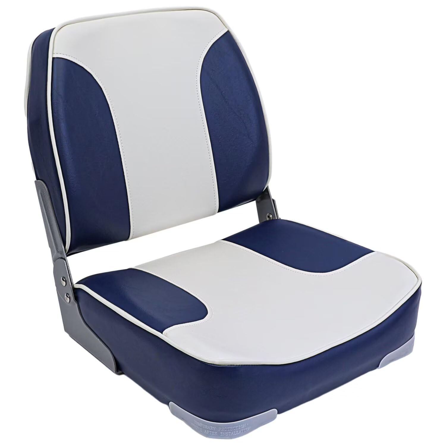 YACHARIES Marine Folding Seat Folding Seat Low Back Fold-Down Captain Chair for Fishing Boat Sightseeing Boat Speedboat Canoe Boat Seat(Dark blue and