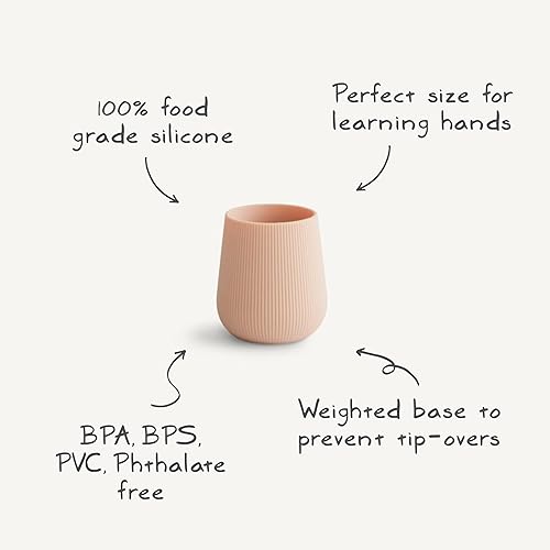 Miniatura 7 de mushie Taza de entrenamiento de silicona para bebés  Más de 6 meses (arena cambiante)
