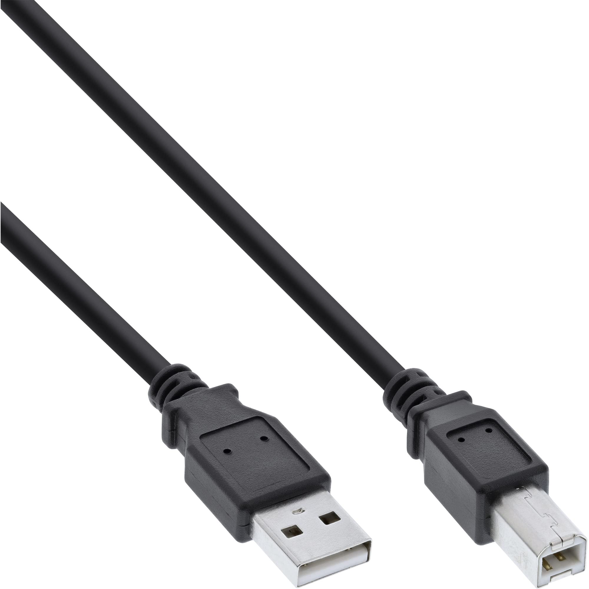InLine 34511X USB 2.0 Kabel, A an B, schwarz, 1m