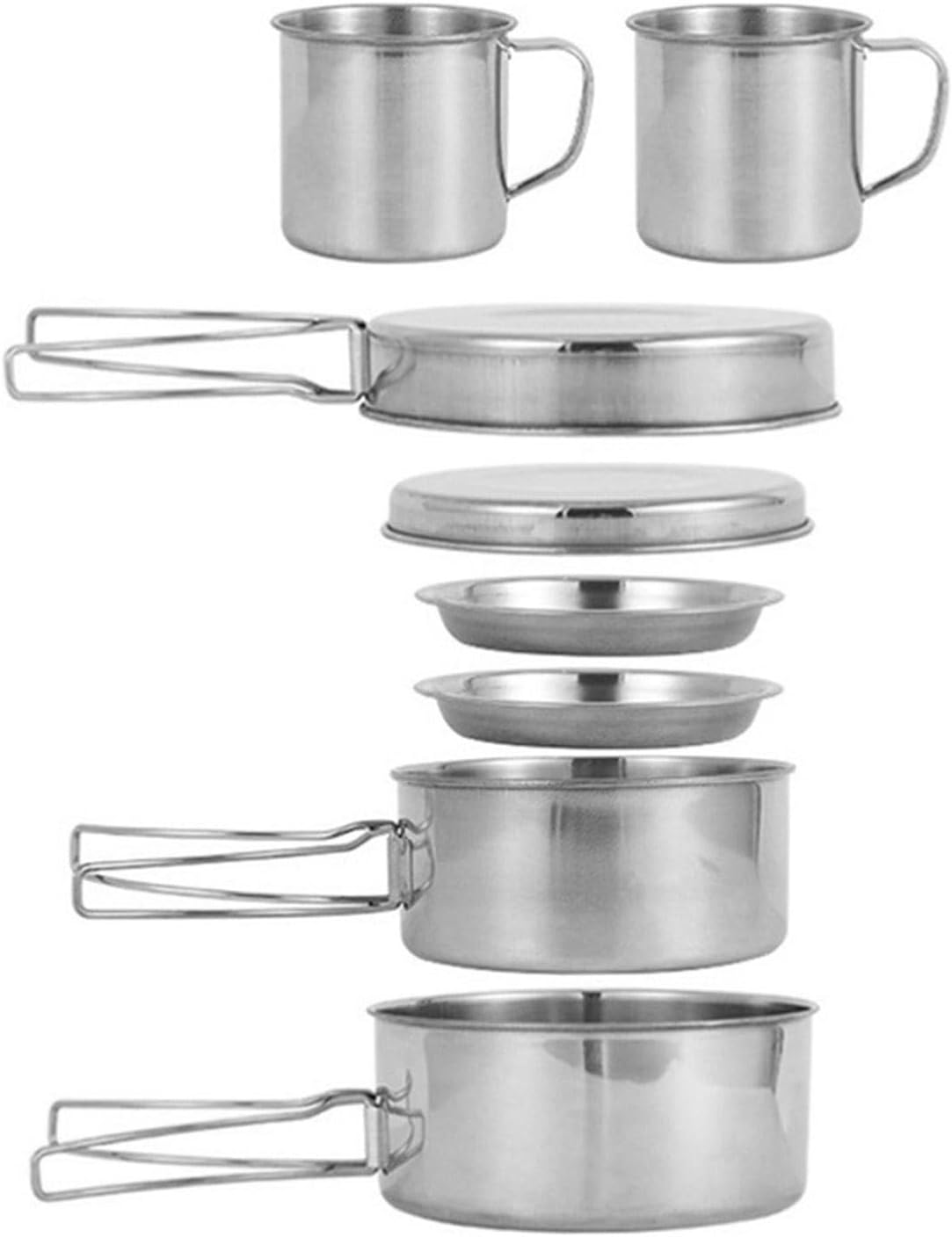Camping Pans – Hiking Cookware Cooking Pot Set, Camping Cooking Set | Outdoor Saucepans Stainless Steel Cooking Utensils, Pan Pot for Camping Backpacking Outdoor Cooking and Picnic Camping Pans – Hiking Cookware Cooking Pot Set, Camping Cooking Set | Outdoor Saucepans Stainless Steel Cooking Utensils, Pan Pot for Camping Backpacking Outdoor Cooking and Picnic