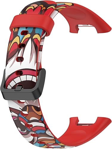 Miniatura 8 de Lijinlan Bandas de repuesto compatibles con Xiaomi Mi Band 7 Pro Strap mujeres hombres, impresión colorida linda piel floral suave flexible silicona