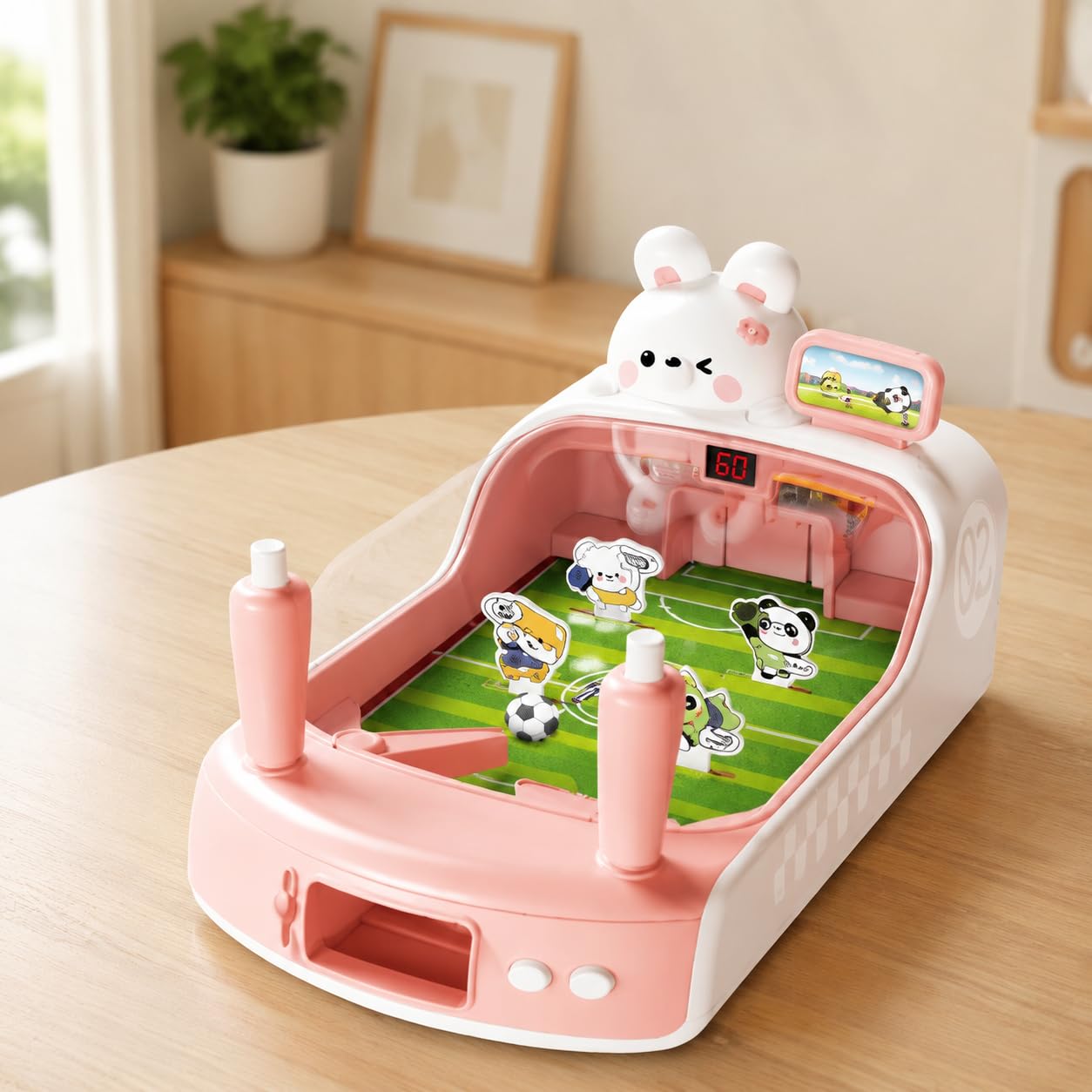 Qianly Mini Tisch Tischfussball Spielzeug für und Erwachsene – Interaktiver Tischfußballautomat für Zuhause