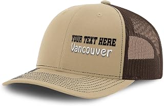 Custom Richardson Mesh Cap Hat Embroidered Vancouver Canada Canadian Flag Trucker Hats for Men & Women