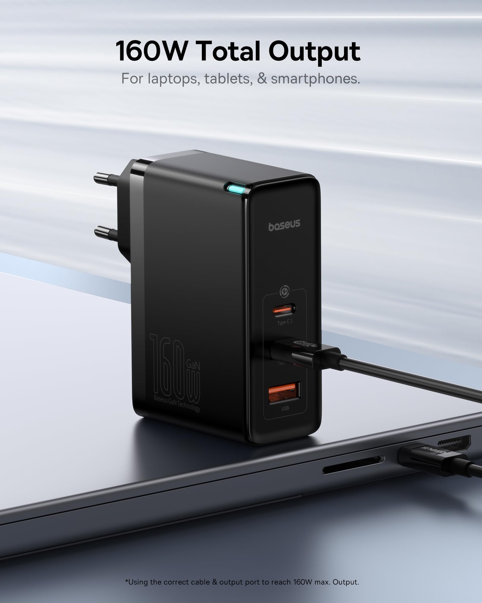 Baseus USB C Oplader, 120 W Voeding, PD Oplader Met PPS, GaN Snellader Compatibel Macbook Pro Air Ipad Pro Steam Deck Iphone 16 12 Serie Galaxy S24 Ultra S20 Pixel Enz 2820127436