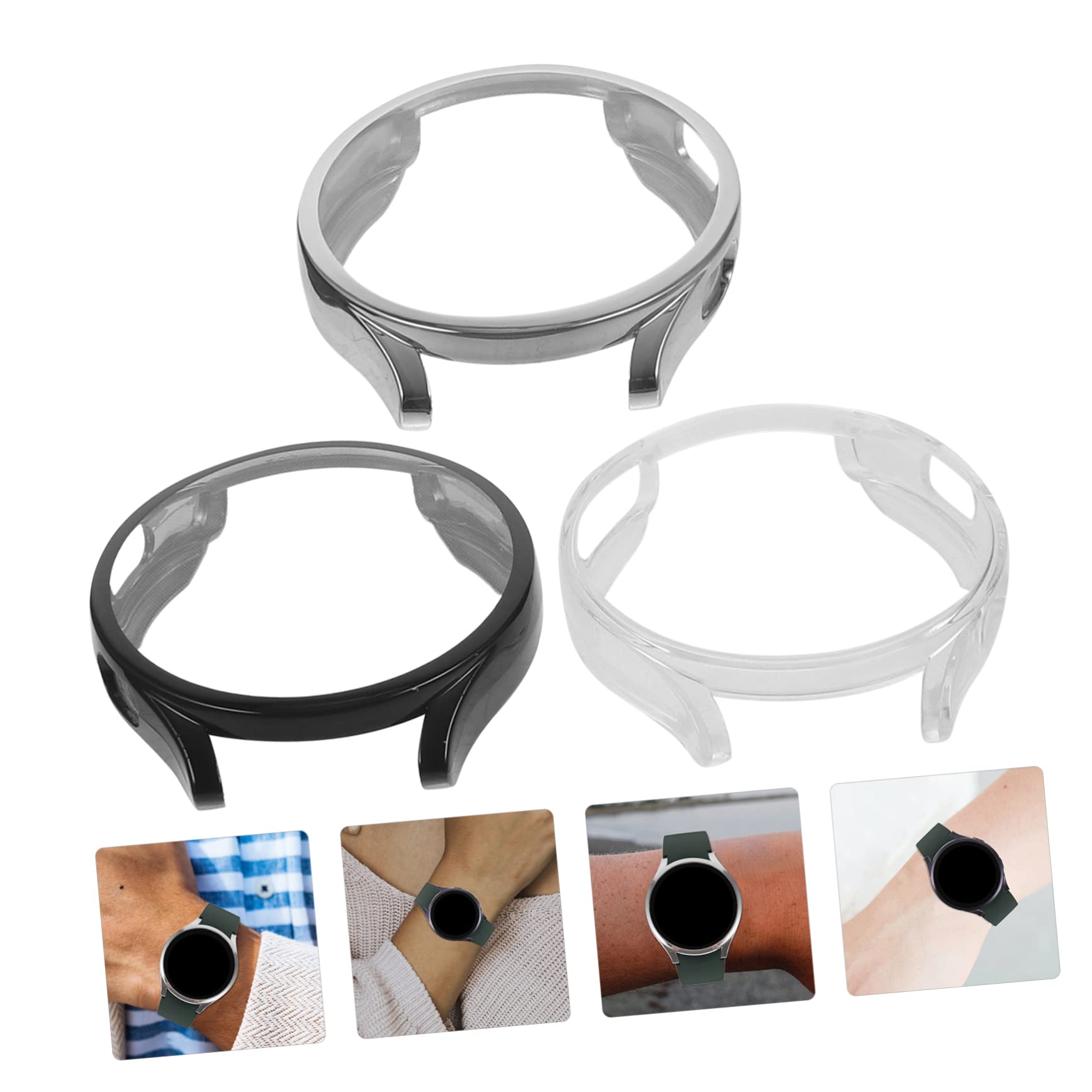 Mikikit Lot De 5 Étuis De Montre en TPU Souple D'écran pour Montre Connectée Coque Remplaçable Anti-Rayures Ajustement Universel 6 Pièces X 5