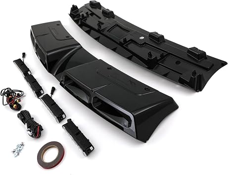 Predator4x4 Quad Pod Roof Mounted ABS Plastic Light Gloss Black with White LEDs Land Rover Discovery 3 & 4 L319 2004-2016 | Off-Road Accessory, Durable Upgrade, Easy Installation, Rugged & Stylish