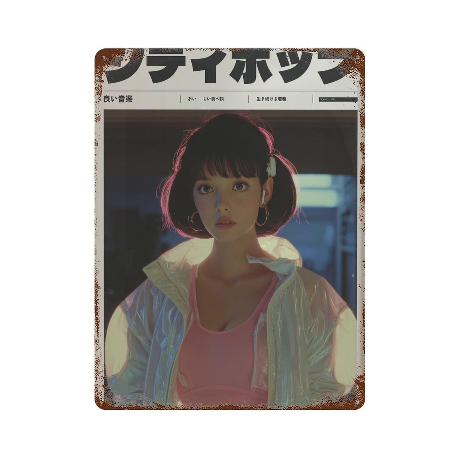 xiaoxiaoshen Y2k Girl. Indie Wall Decor Art Metal Tin Poster Modern Home Decor Art Home Bar Shop Decorations Vintage Sign 40x30cm
