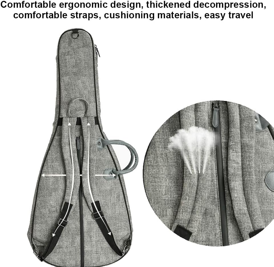 Thickened Sponge Guitar Bag, Folk 41-Inch/Classical 39-Inch, Professional Acoustic Guitar Cover, Large Capacity