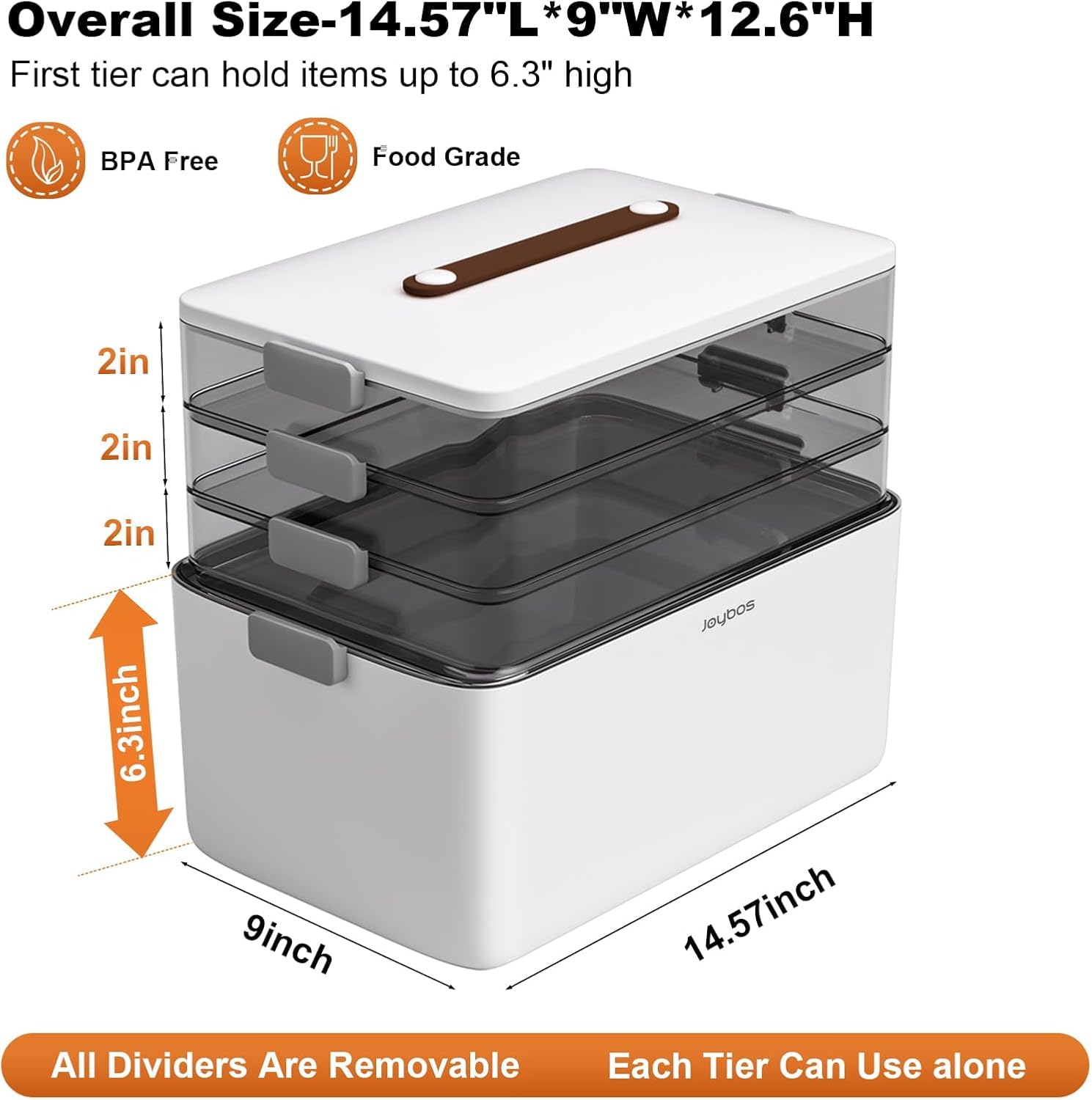 funest Organizador de medicamentos XL de 4 niveles con mango de cuero, pastillero portátil y kit de primeros auxilios vacío con bandeja extraíble para el hogar, viajes, caravana, escuela, dormitorio