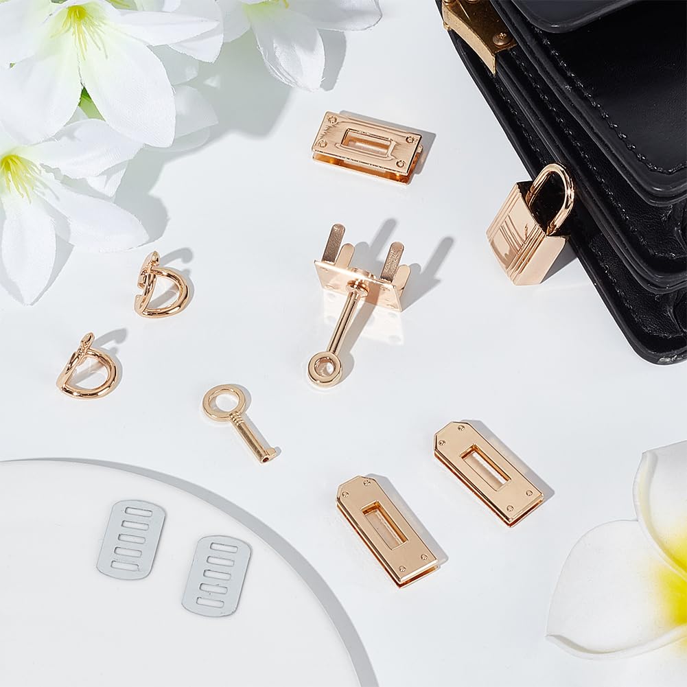 WADORN 12 Pezzi 3 Stili Hardware Borse Anello Chiusura a Catena della Borsa Fibbia di Connessione della Catena della Borsa con Anelli a D Borse Accessori Hardware per Borsette(Larghezza 1/1.1cm