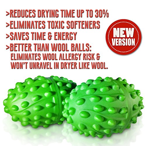 Dryer Balls Xl | The Best Made Reusable Non Toxic Laundry Softener & Wrinkle Release | Replaces Fabric Softener Liquid, Dryer Sheets & Wool | Vegan & Sheep Safe | 2-Year Usa Warranty #TOP1