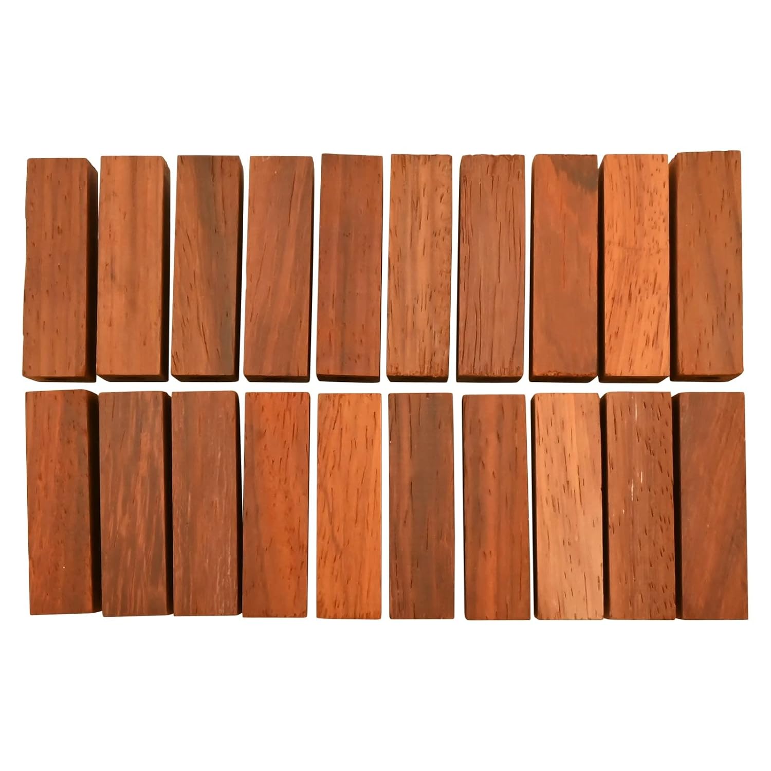 Penn State Industries PKEZ3 Pre-drilled 7mm E-Z Mini Pen Blanks (Padauk) | 20-pack, 9/16" x 9/16" x 2-1/32"