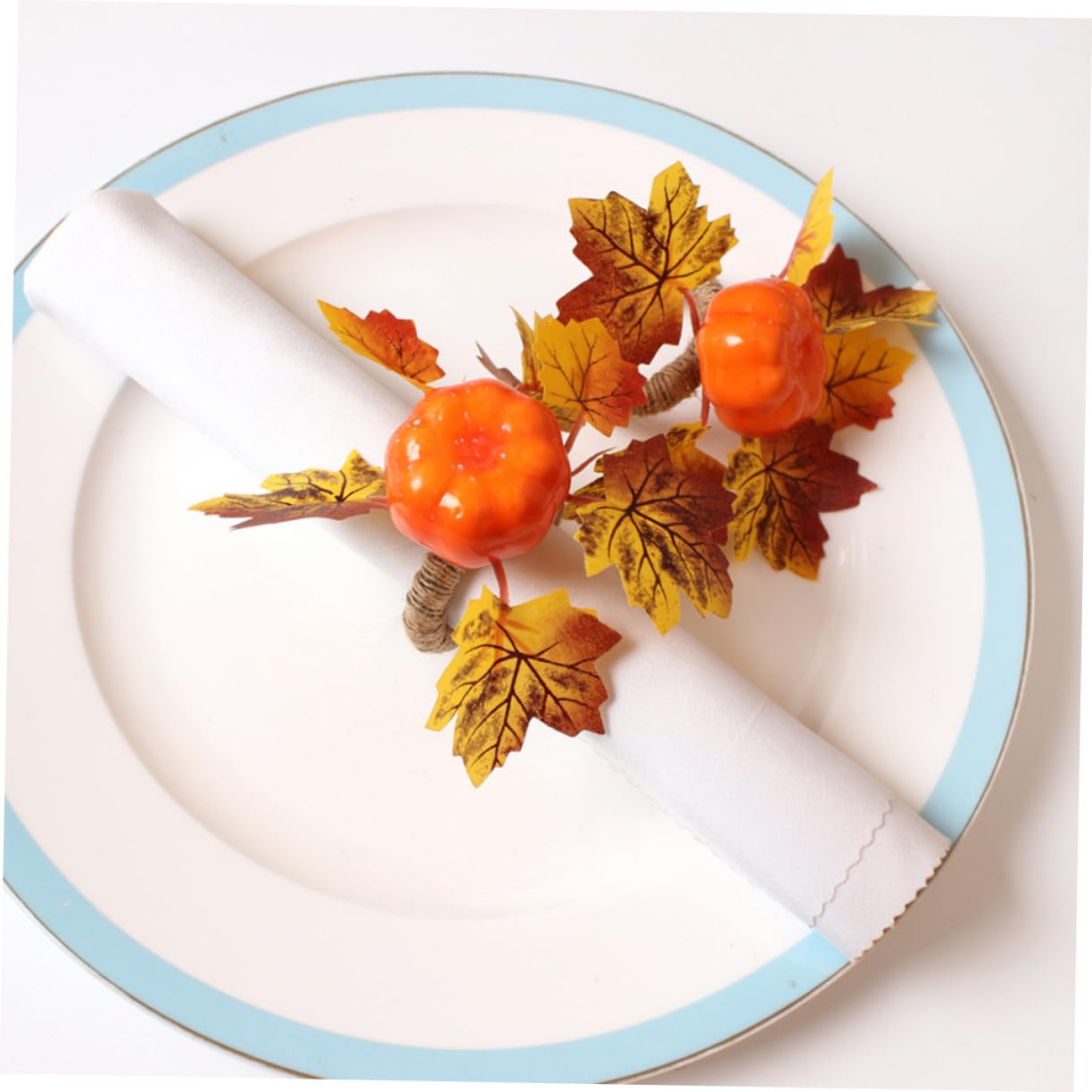 Cabilock 3 Set Bottoni Di Tovagliolo Di Zucca Decorazioni Thanksgiving Portatovagliolo Bling Portatovaglioli in Rattan Adornare Portatovaglioli Affidabili Arredamento Per Feste 6 Pezzi * 3