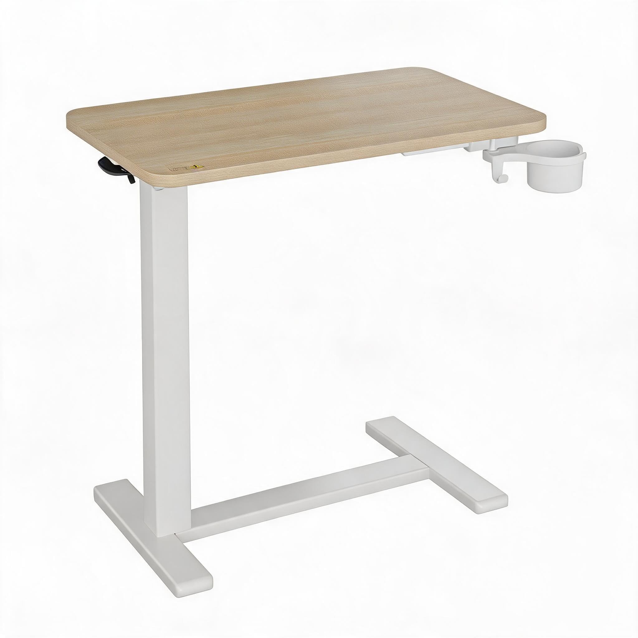 Table de Lit sur Roulettes, Hauteur Réglable, Plateau 70x40cm Inclinable