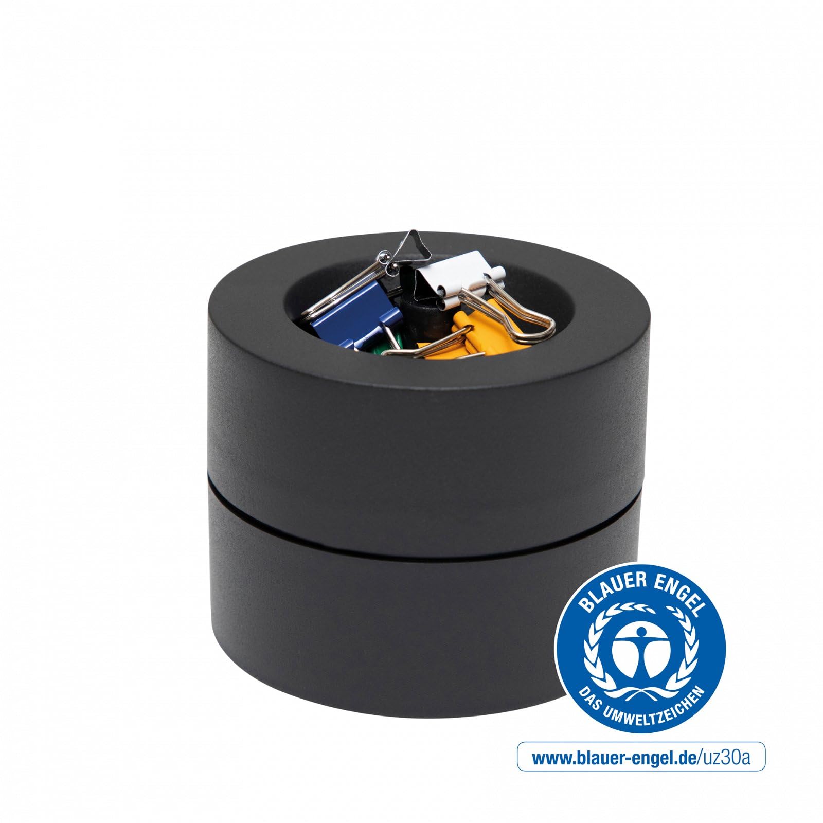 MAUL Mauly® Dispenser MAULpro Eco Sustainable Staple Dispenser for Storing Maulys Desk Organiser with 12 Clips Ideal for Desk and Office Organisation Black