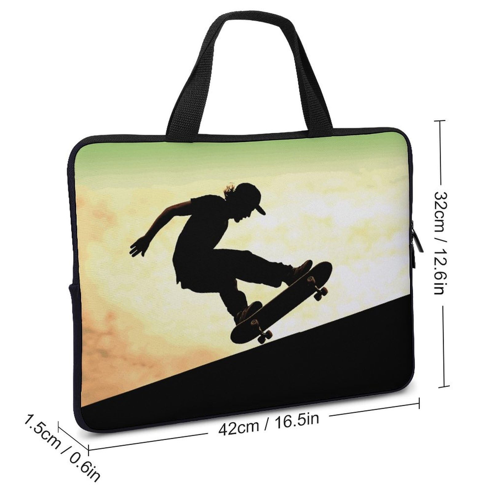 Housse de protection ultra fine, légère et imperméable pour ordinateur portable de 17", matériau en néoprène durable, sac de protection portable avec dragonne